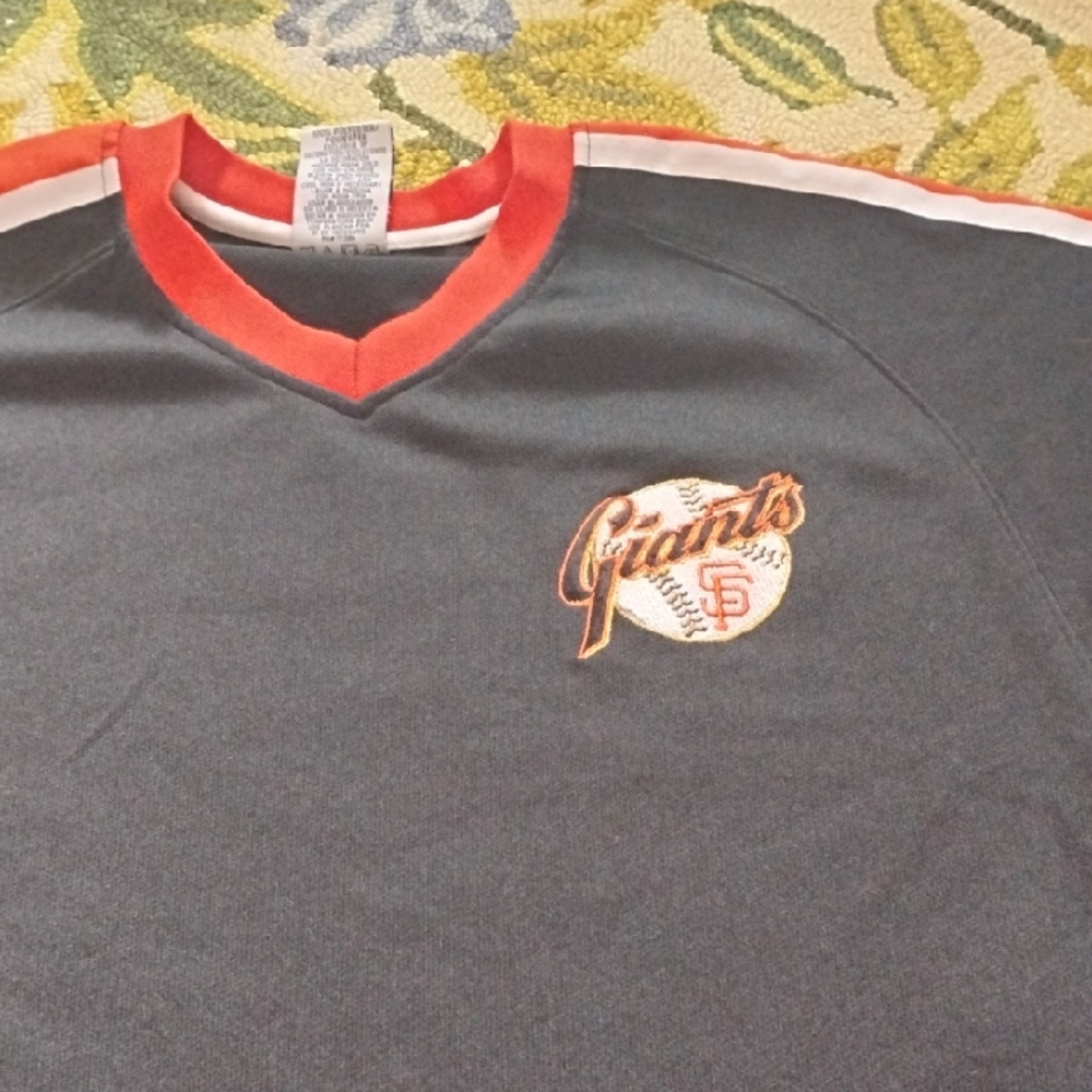 Mens Black Orange Vintage XL San Francisco Giants True Fan Baseball Jersey Shirt